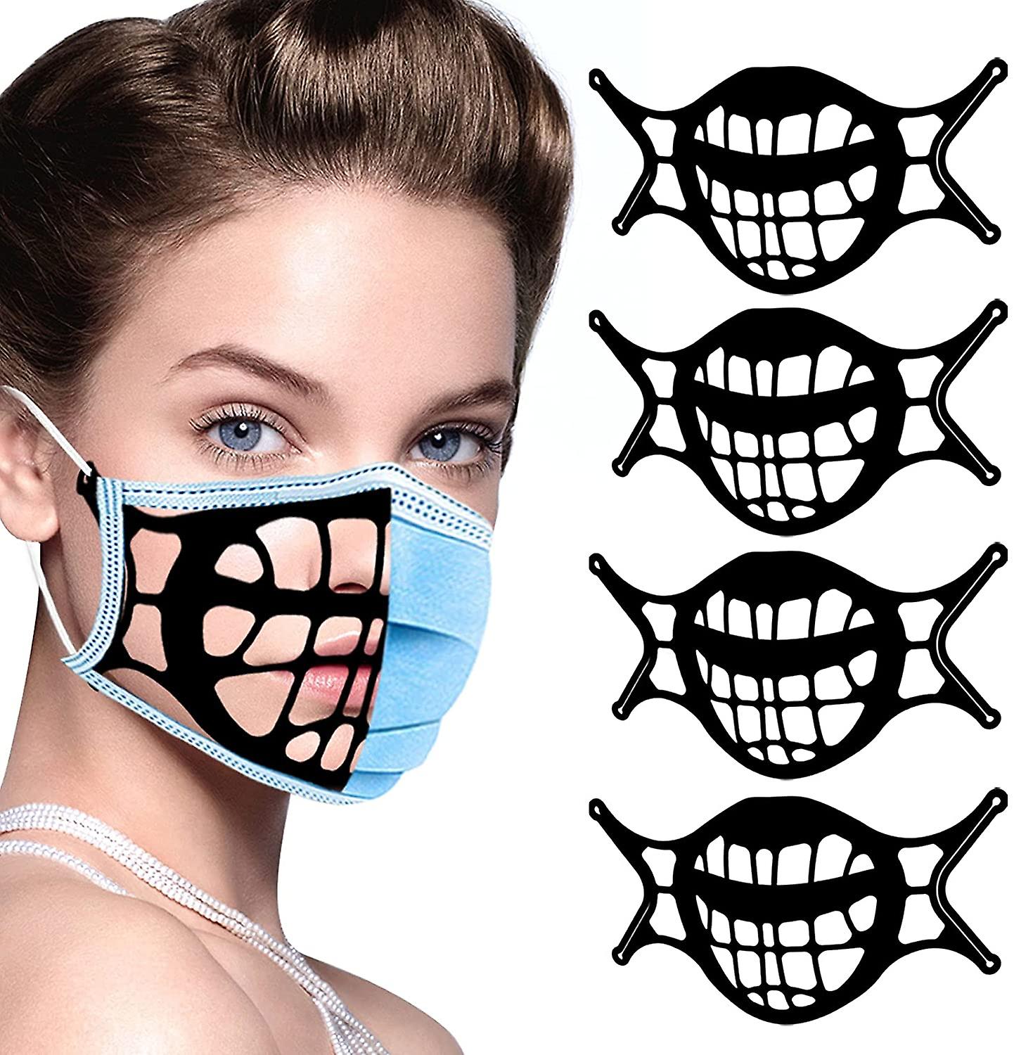 Silicone Face Mask Bracket-3D Inner Support Frame (4PCS -BLACK)