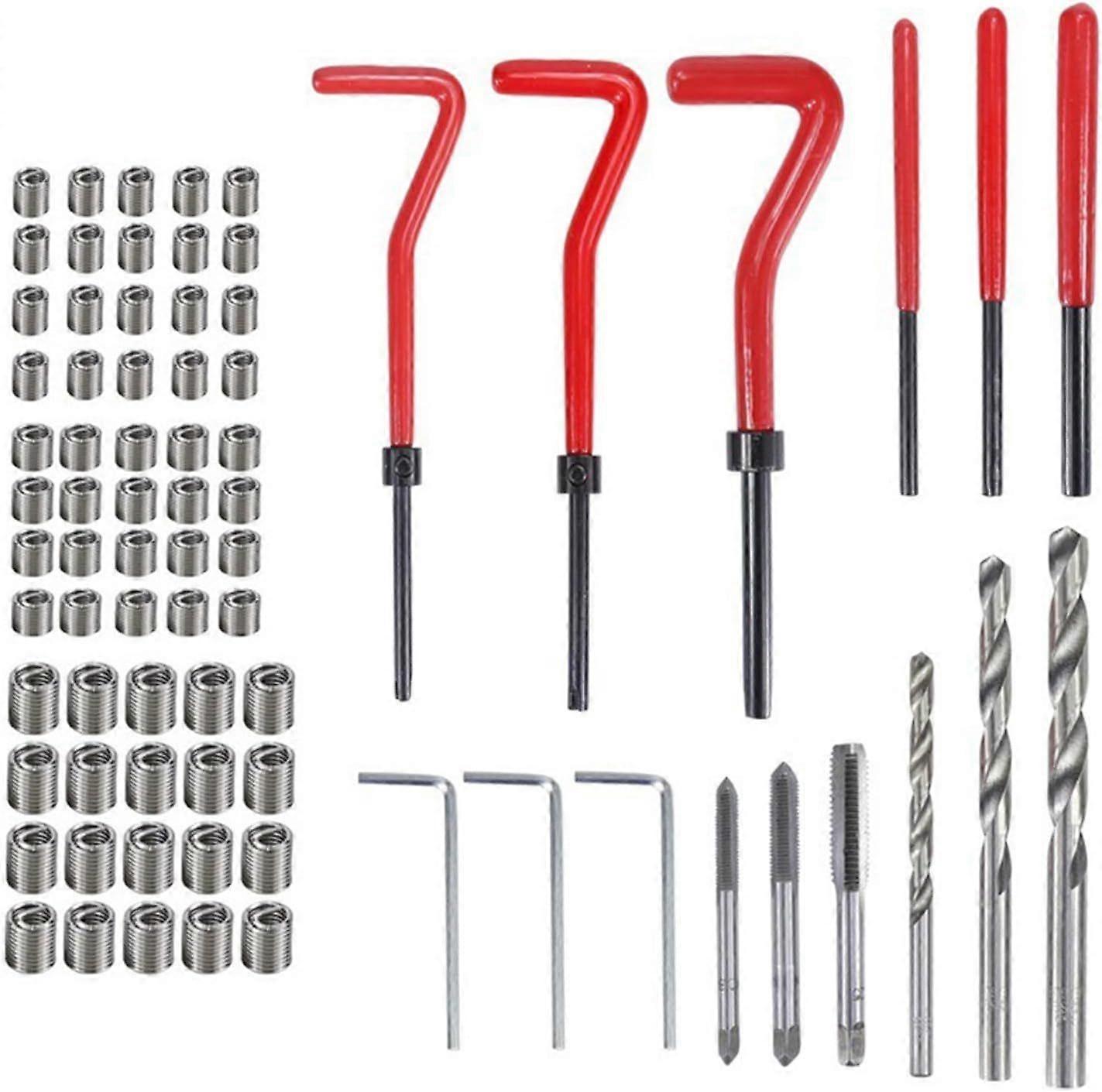 Thread Insert, , M5 M6 M8, Thread, 75 Pcs Thread Repair M5 M6 M8 Thread Repair Kit Thread Insert