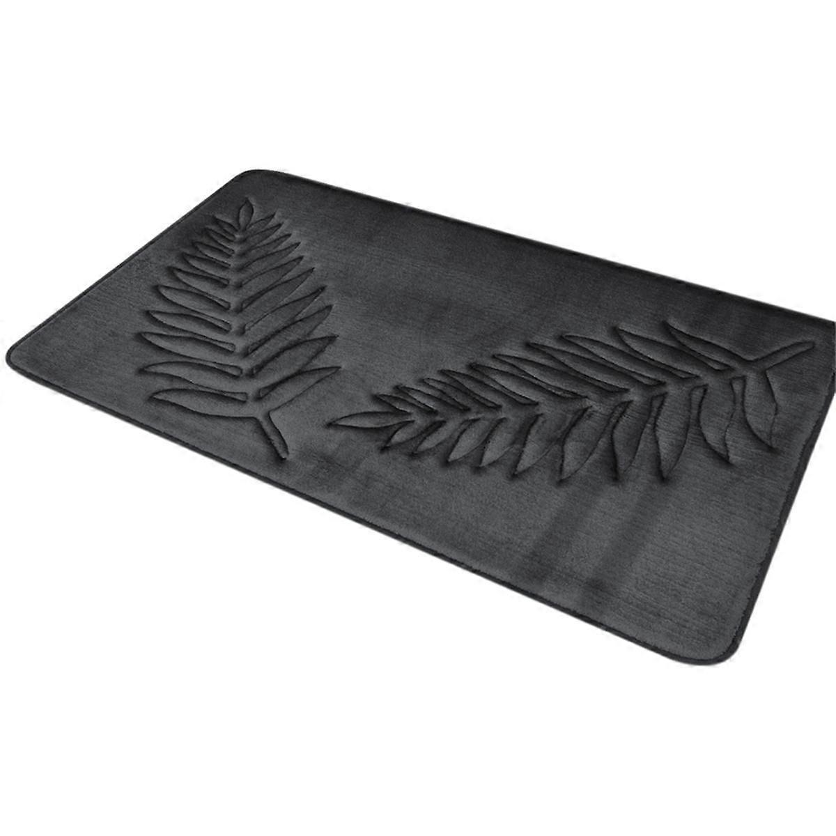 Memory Foam Bath Rugs Leaf Bath Mat Non-Slip Strong Water Absorbent Microfiber Bath Mat Rug Water Absorbent Bath Rugs E