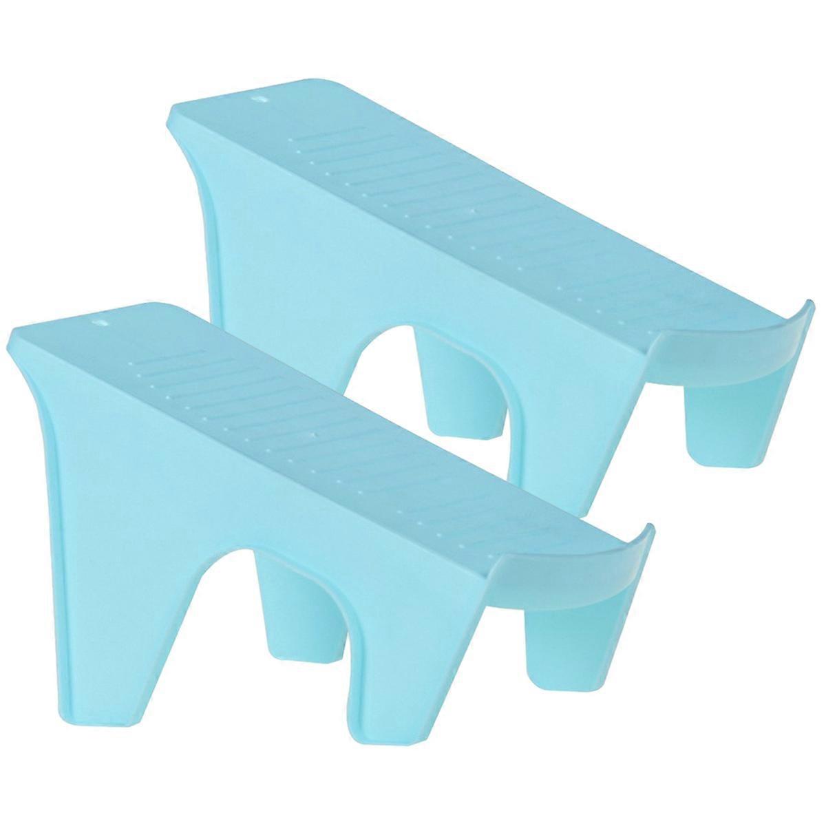 Shoe Stacker Double Layers Space Saving Durable PP Simple Design Tidy Orderly Storage Shoe Slots for Home Office Hotel Green