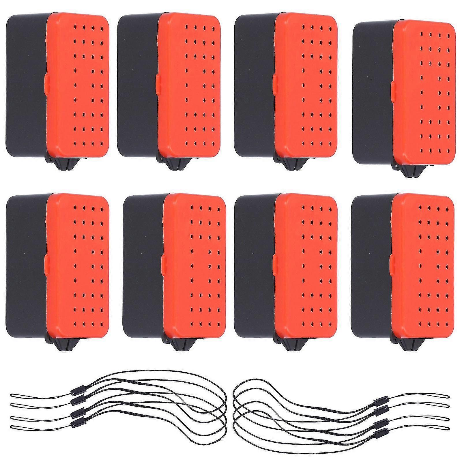 Portable Fishing Bait Box Earthworm Red Worm Lure Tackle Box - 8PCS