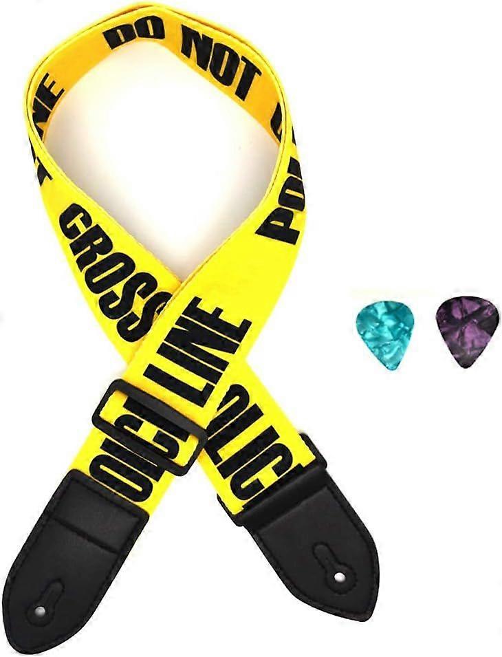 SQCLV akustisk gitarrrem Elgitarrremmar med läderändar Justerbara klassiska gitarrremmar