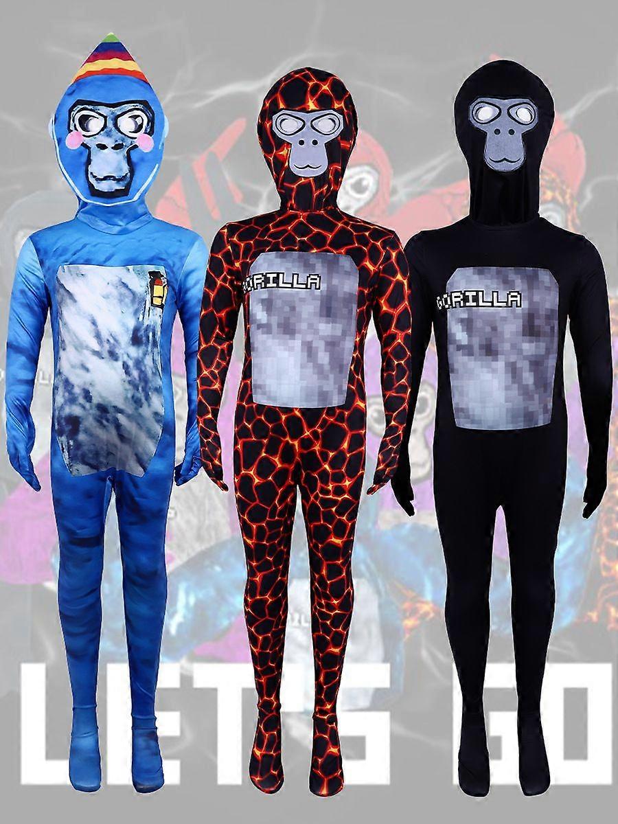 Kids Gorilla Tag Cosplay Costume Jumpsuit Party Fancy Dress Bodysuit