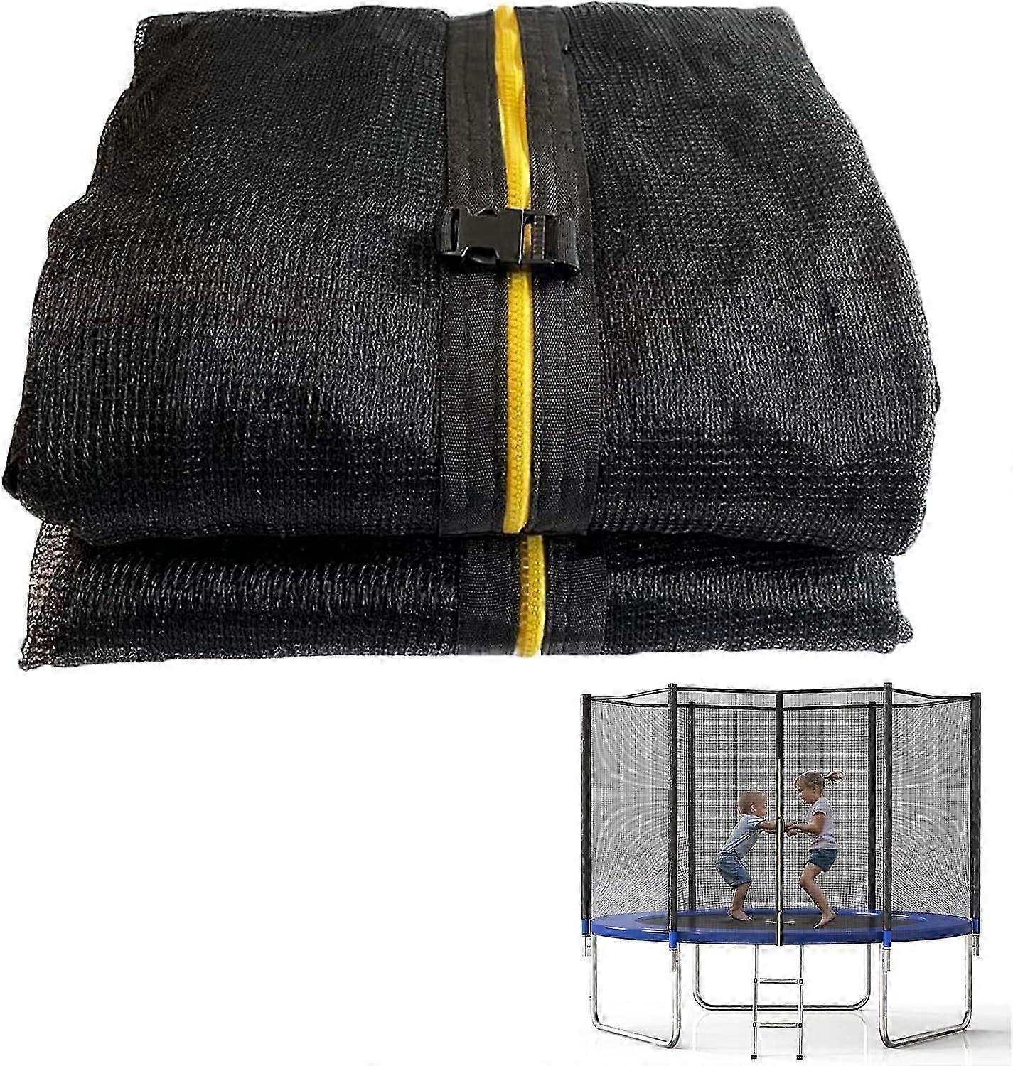 Trampoline Net Replacement,10FT Trampoline Safety Net for 6 Poles Round Frame Weather-Resistant Replacement Enclosure Net