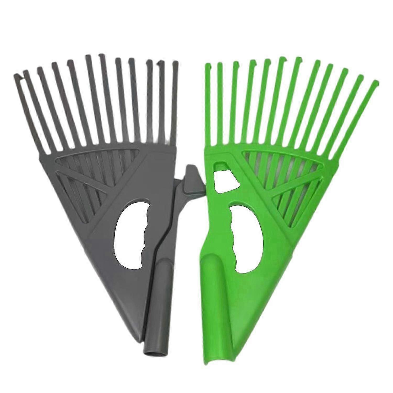 2 Pcs/Set Grass Rake Handheld Gardening Rake Spliced Leaf Rake for Lawn And Garden Collecting Leaves