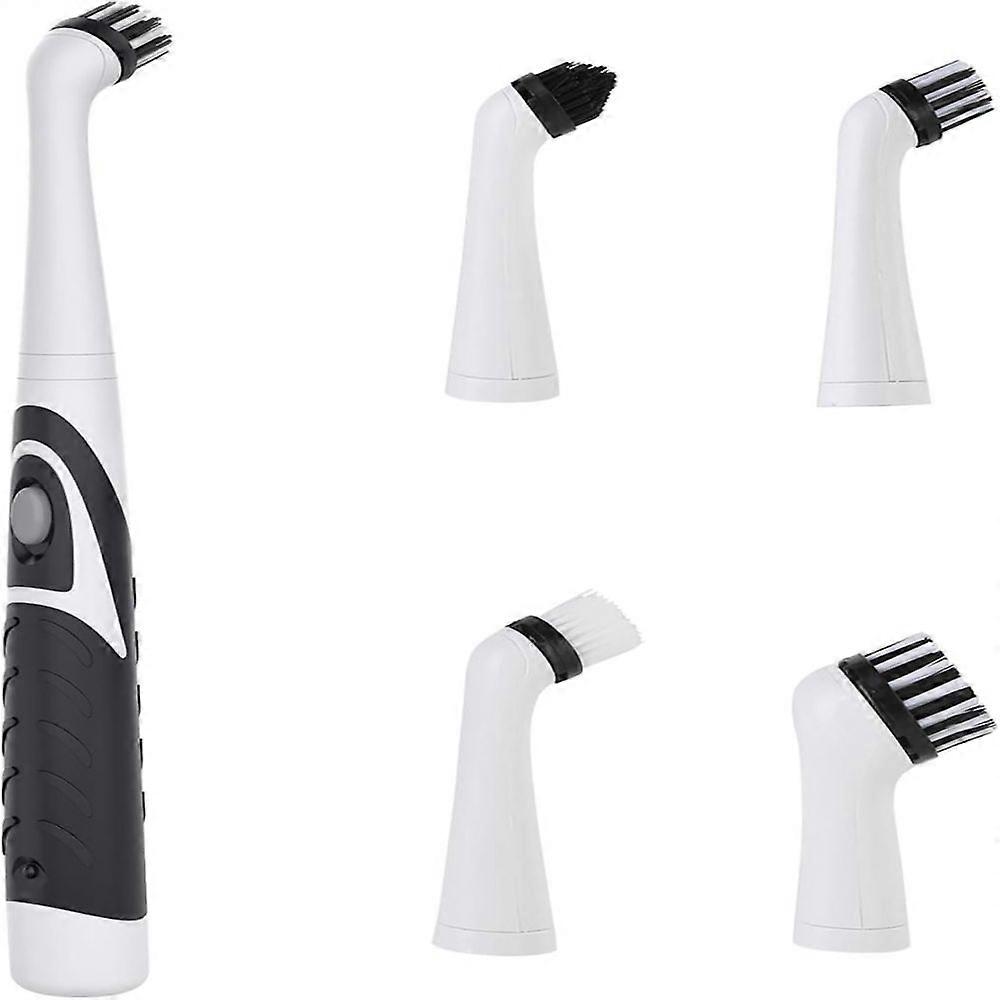 Spin Scrubber For Deep Cleaning, Portable Electric Design Ideal For Bathrooms And Kitchens, Features Long Handle And Replaceable Brush Heads,