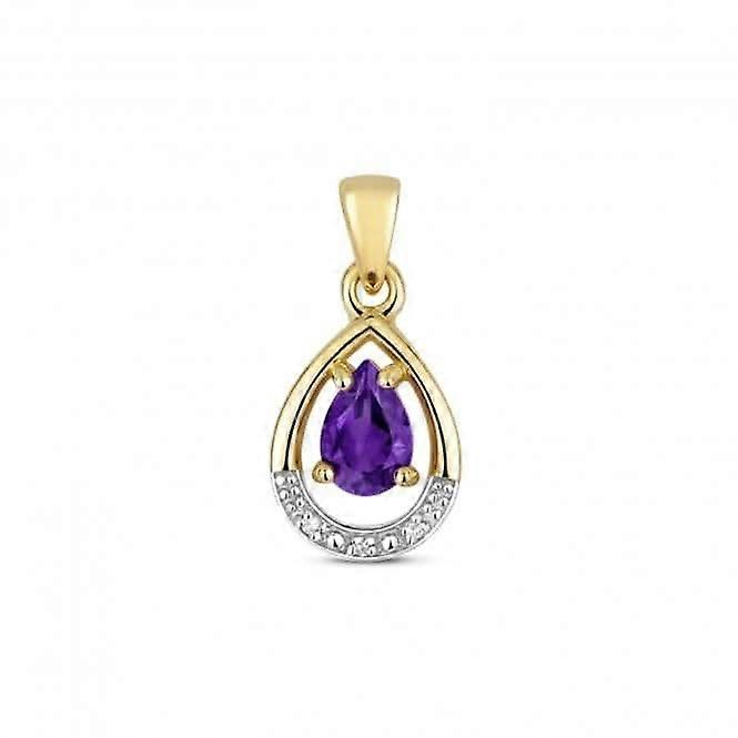 Diamond And Amethyst Pendant PD268A