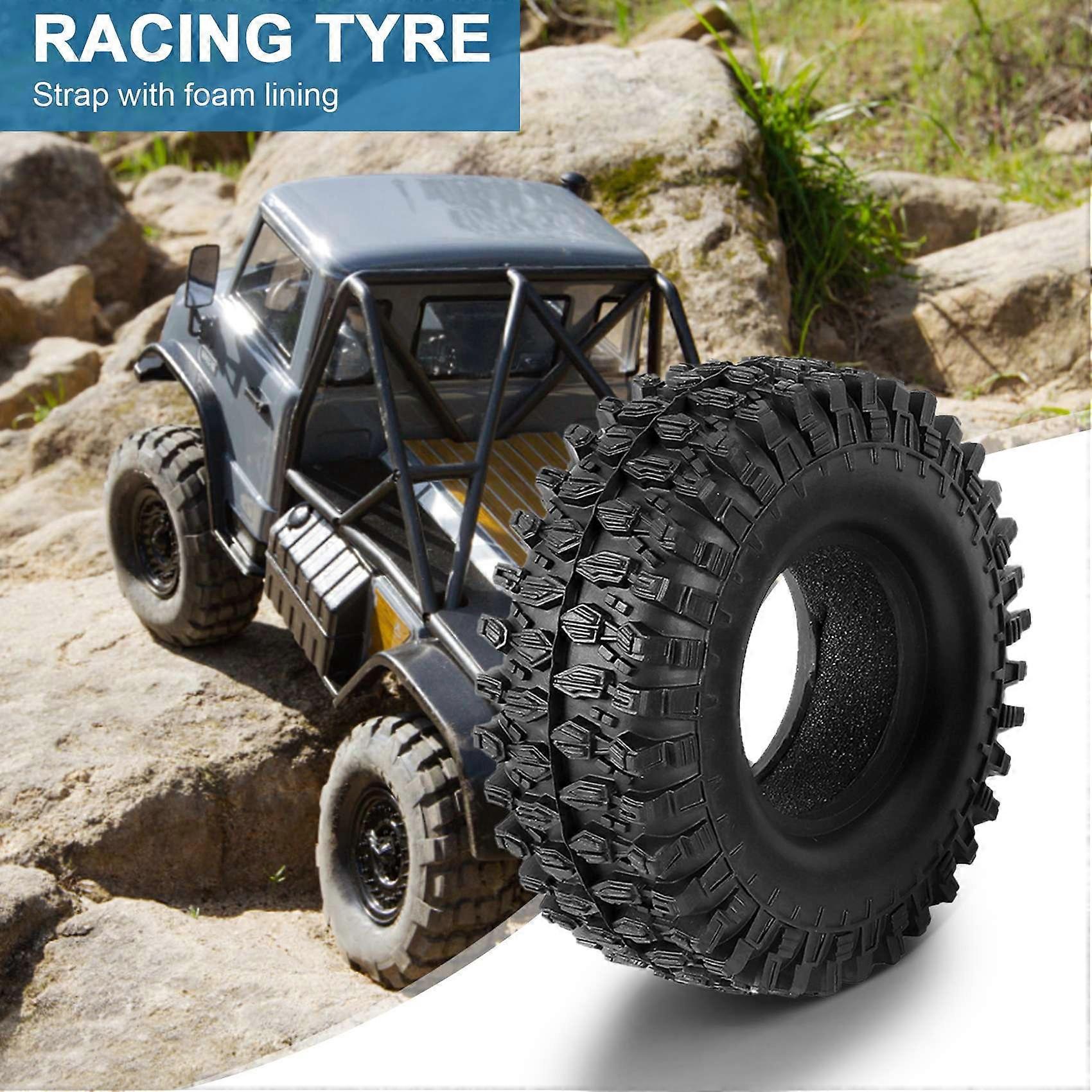 4 pièces 2.2 pouces Braven Berserker pneu en caoutchouc 2.2 pneus de roue 125x48mm pour 1/10 Rc chenille Traxxas Wraith Scx10 Wrangler 2.2 roue  26