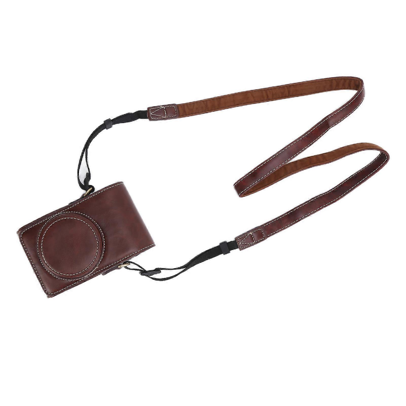 Retro Camera Case Bag PU Leather Cover with Shoulder Strap for Ricoh GR/GR2/GR3 Camera