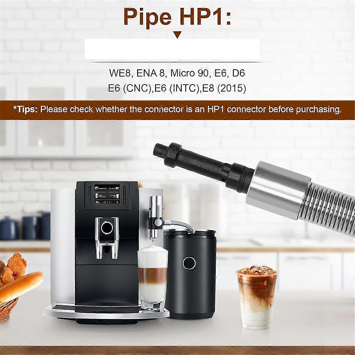 Stainless Steel Milk Pipe Casing with HP1 Adapter for Coffee Machine Models:WE8, 8, Micro-90, E6, D6