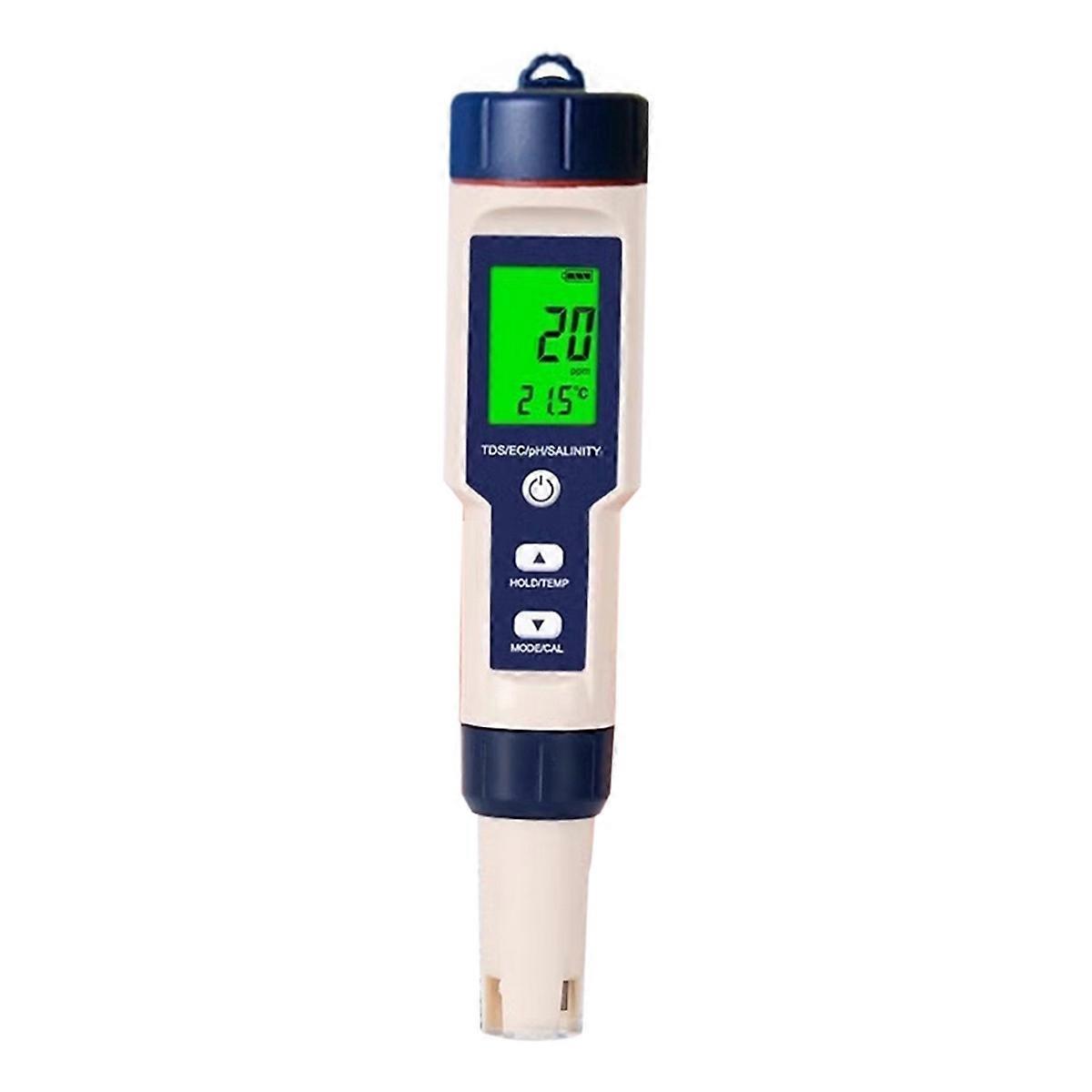 5 in 1 EC TDS Salinity Temperature PH Meter Water Quality Tester