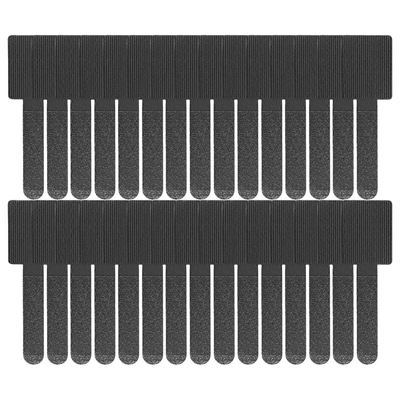 30個のケーブル管理ストラップナイロンワイヤーオーガナイザー、調整可能なデザイン、ホームオフィスデスクに適した清潔さブラック