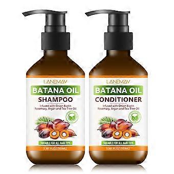 Batana Oil Shampoo and Conditioner set for Hair Growth, Anti-Thinning & Deep Moisturizing Cleanses and Helps Strengthen Weak and Brittle Hair for Wome