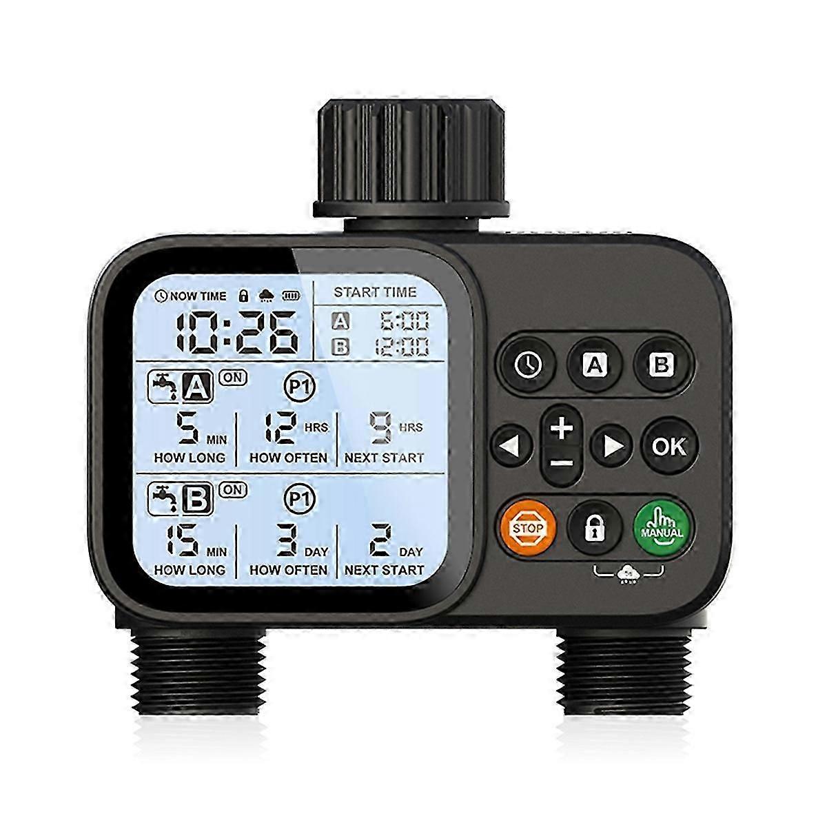 Smart LCD Automatic Household Solar Irrigation Timer - Adjustable Outdoor Garden Watering Tool