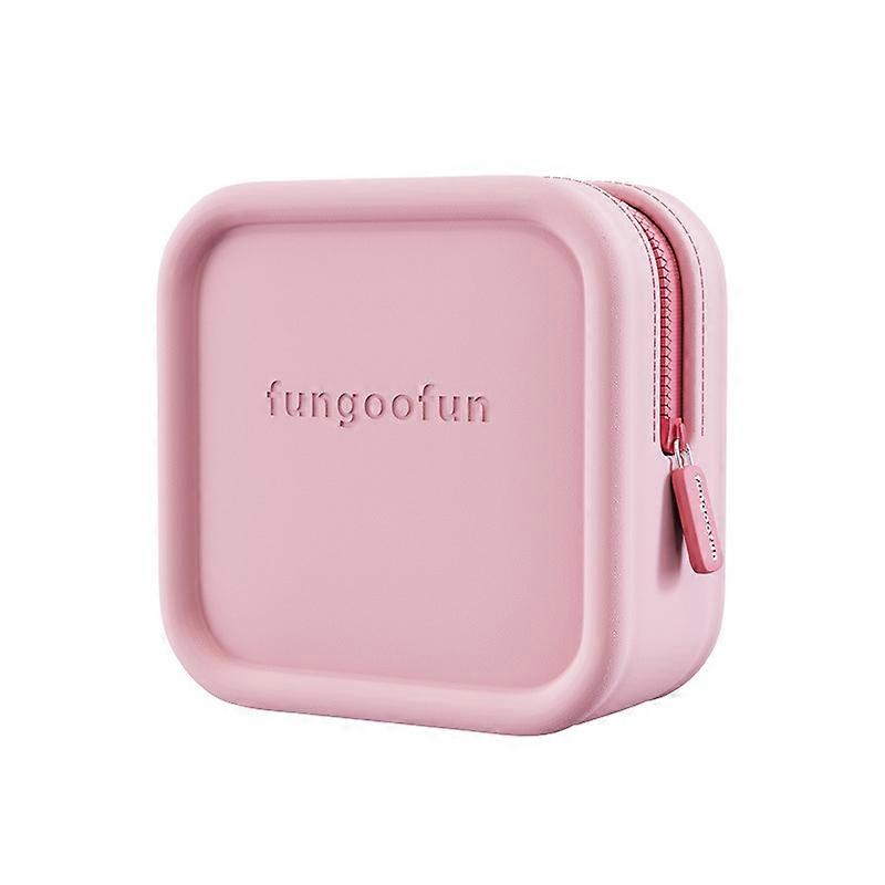 Fungoofun Candy Color EVA Travel Digital Storage Bag Cosmetic Bag, Color: Square Pink