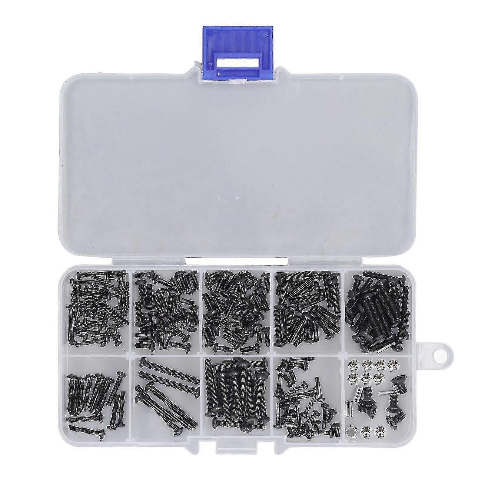 For 2024-RC Screw Kit Iron Rust Proof Replacement Spare Parts RC Screw Box Set for Traxxas 1/18 Crawler
