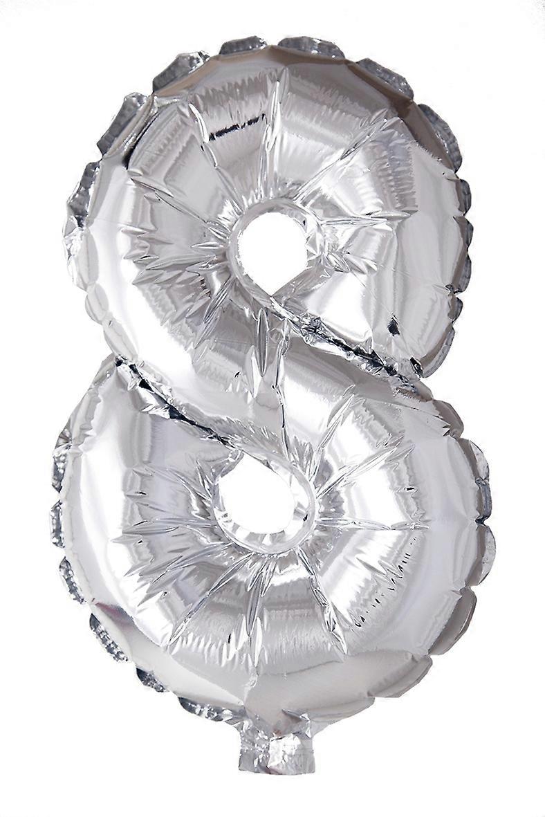 Ilmapallo numero 8 hopea 86 cm