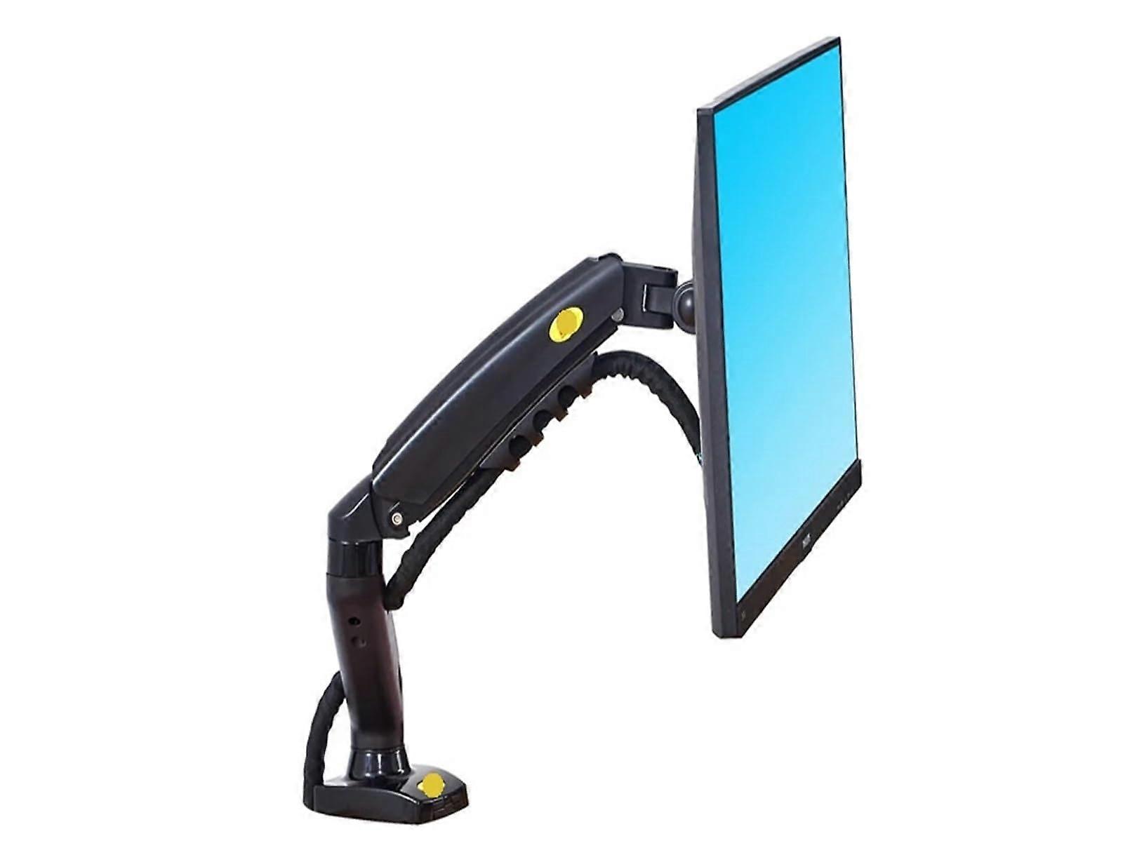F80 Desktop Gas Spring 17-30 inch LCD LED Monitor Stand mounting arm Full Motion Monitor Stand Load Capacity 2-9 kg( Ver Black)