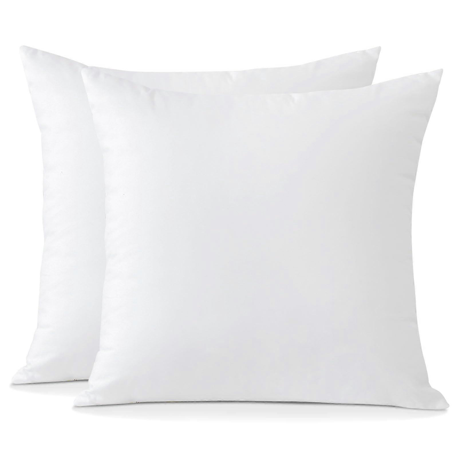 2 Set Premium Decorative Throw Pillow Inserts for Sofa Bed Couch 20 x 20 Inches