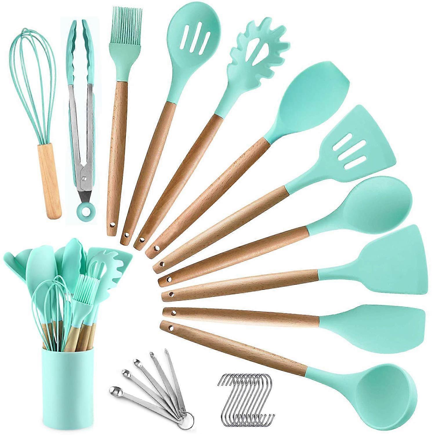 Non-Stick Silicone Kitchen Utensils Set, 27-Piece, Silicone Spatula Set, Cooking Tools
