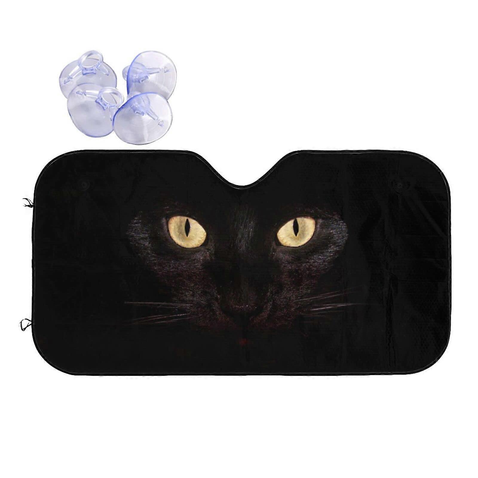 Black Cat Eyes front glass sunshade automobile SUV Truck Foldable UV Beam Reflector window window shadow Vizor Shield Cover