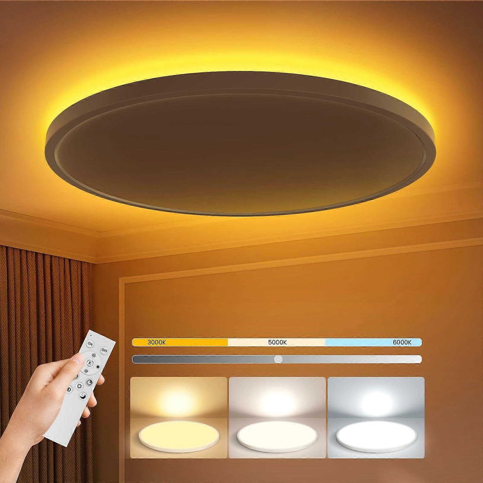 Flush Mount Ceiling Light with,12in 3CCT [2700K-6000K] Dimmable,24W 2400LM