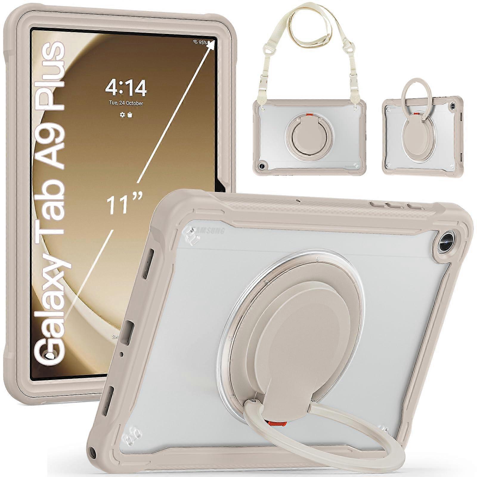 Case for Samsung Galaxy Tab A9 11 Inch, Rotating Multi-Angle Stand, Hybrid T Cover, Durable Protection, Lightweight Design
