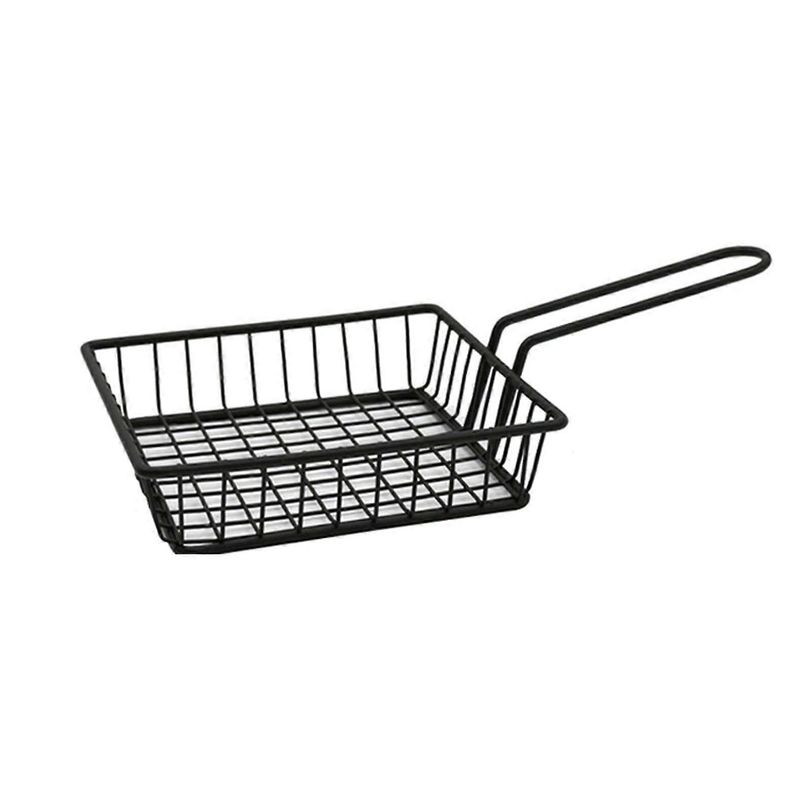 fried basket,SnackContainer,SnackHolder,Universal Grill Basket BasketChip Black Square