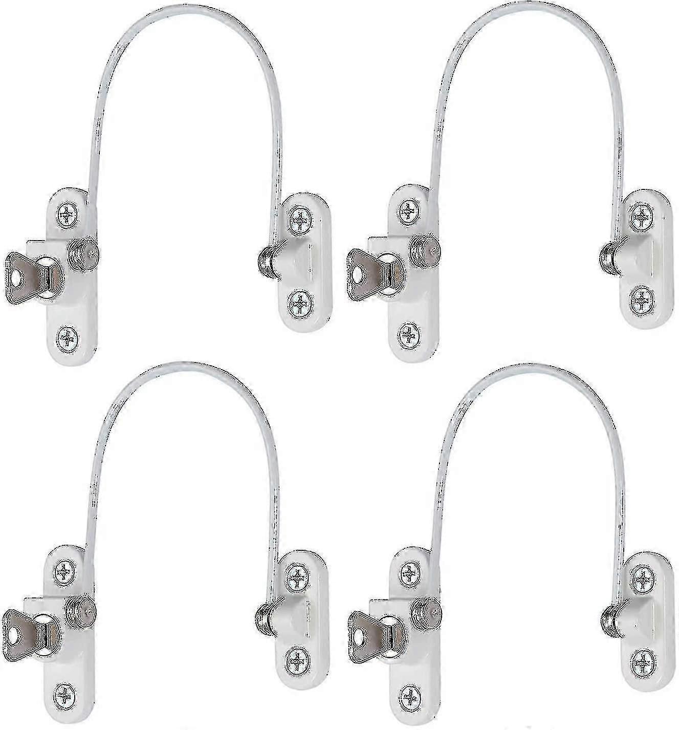 4 Pcs Security Window Lock, Window Security Door Lock With Key