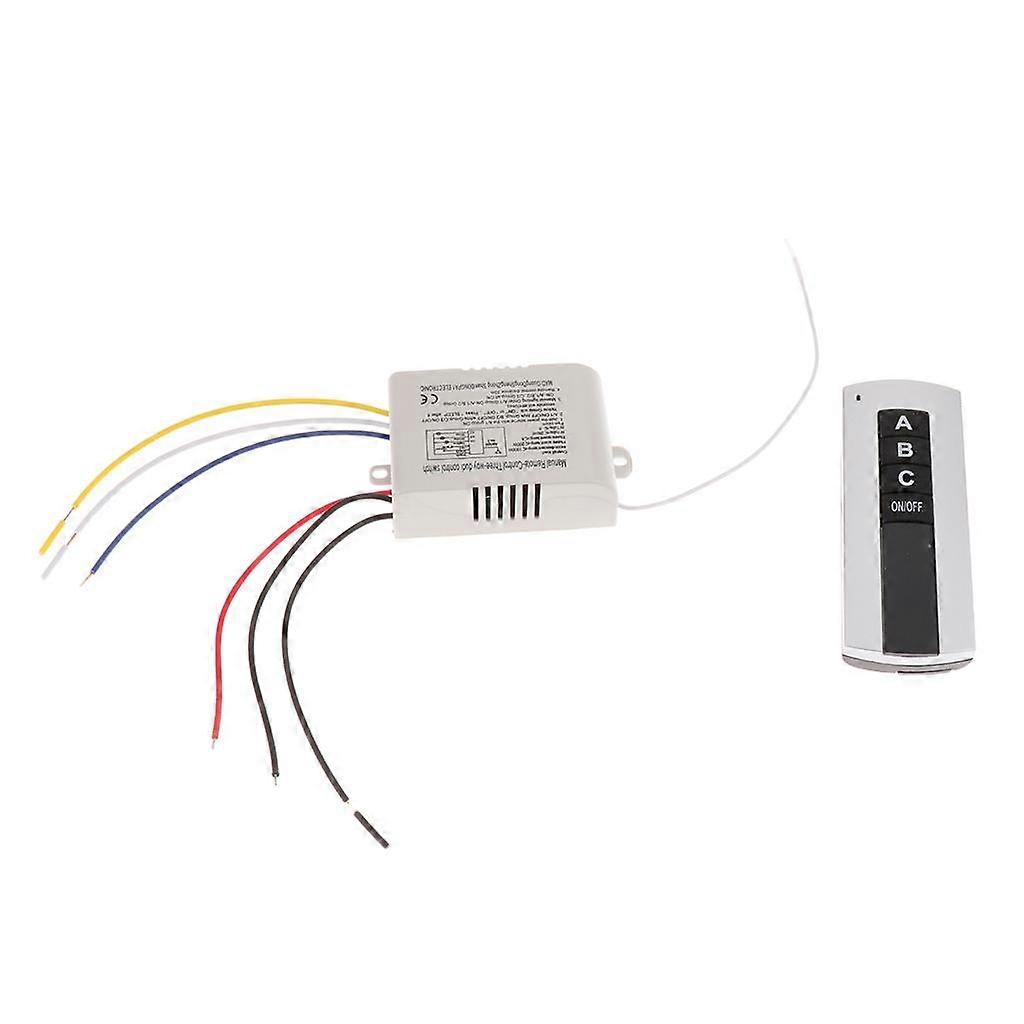 3-Way 220V-240V Light Digital Wireless Wall Switch Remote Control