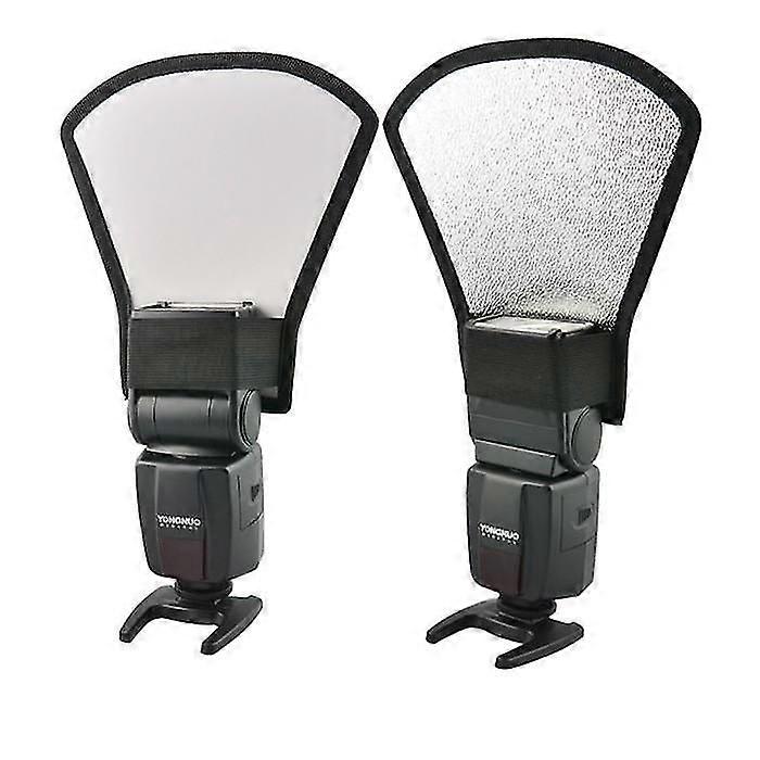 2 pcs SLR camera flash reflector shovel dome light shield diffuser diffuser diffuser silver reflecto