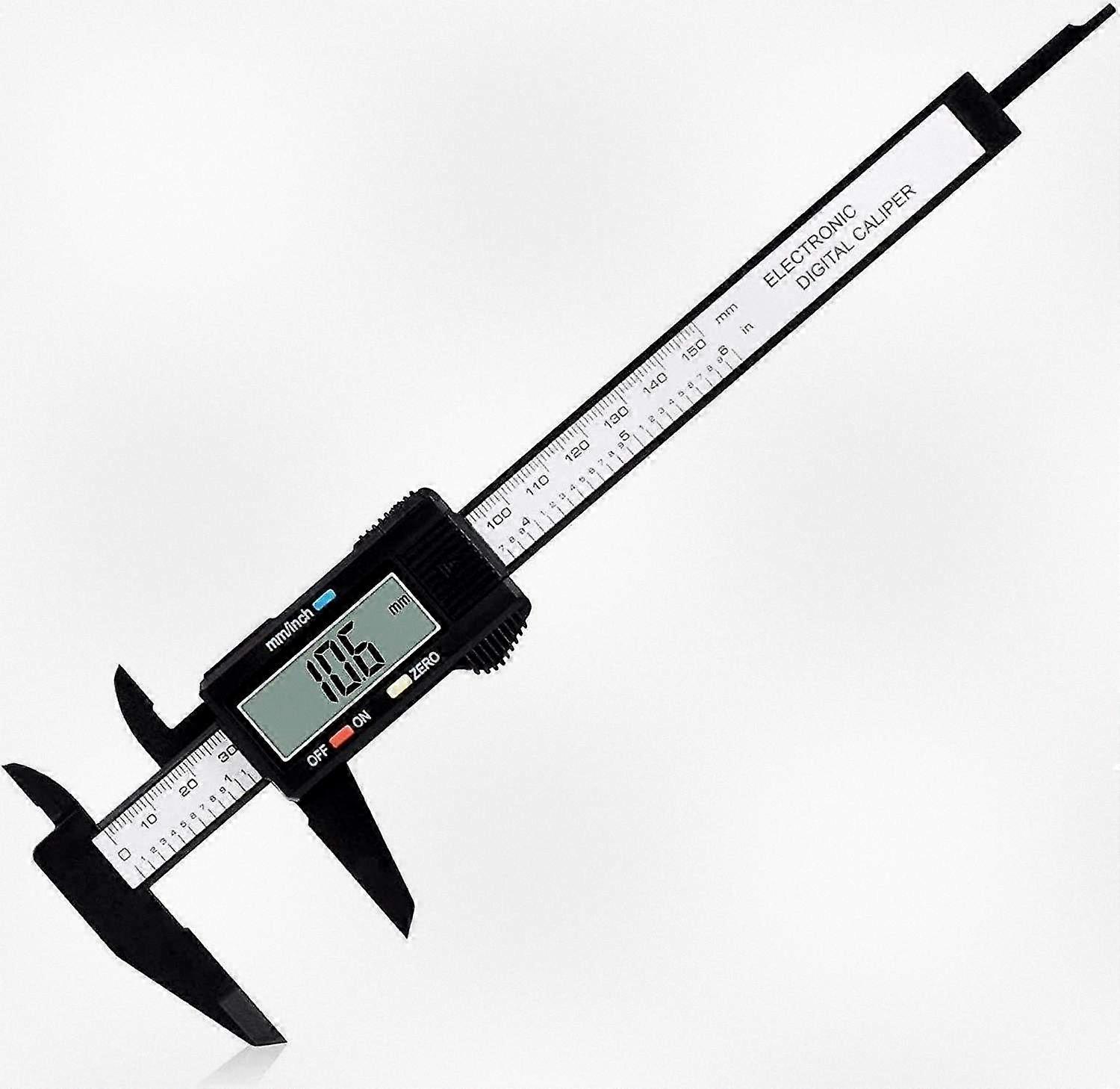 6 Inch Digital Caliper with LCD Display - Precise Measuring Tool for Millimeters and Inches Conversion