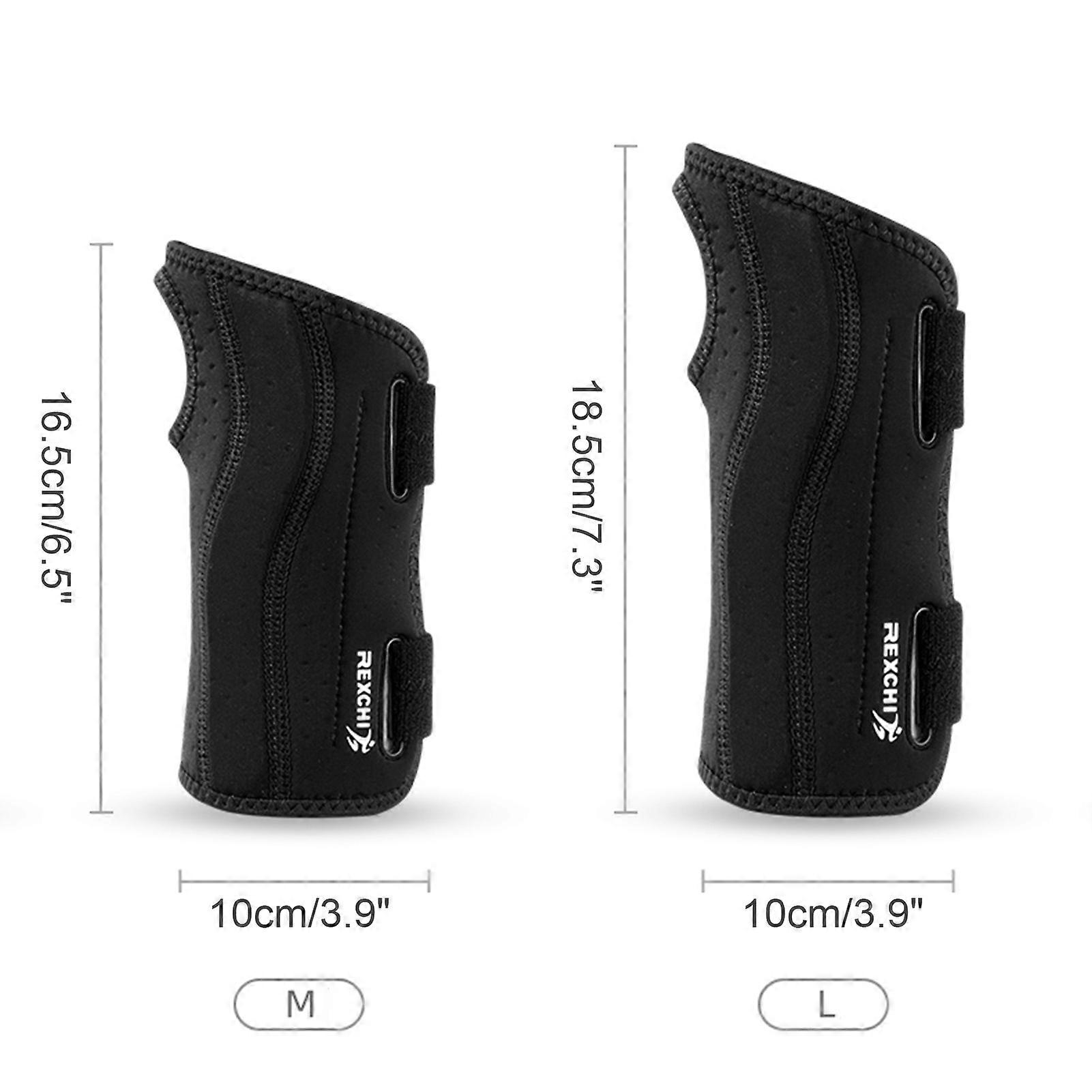 Wrist Brace with Dual Splint Support for Sports Weightlifting Barbell Carpal Tunnel Pain Relieve