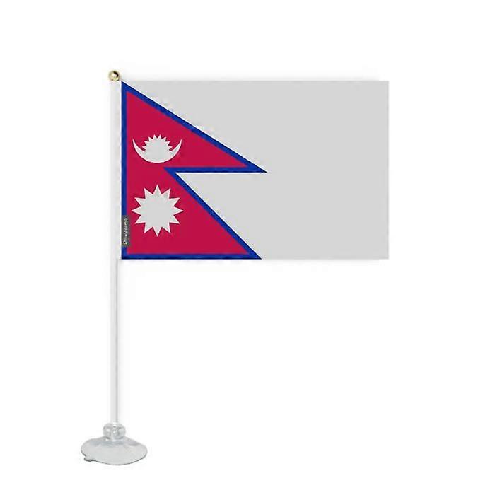 Flag - Mini - Nepal - 20 x 30 cm - Polyester - Suction cup included
