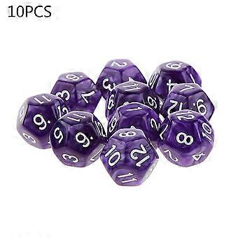 10 Stück/Lot 12-seitige Würfel D12 Polyedrische Würfel Kneipen- und Clubspiele Acrylwürfel Familienparty RPG Brettspielzubehör R