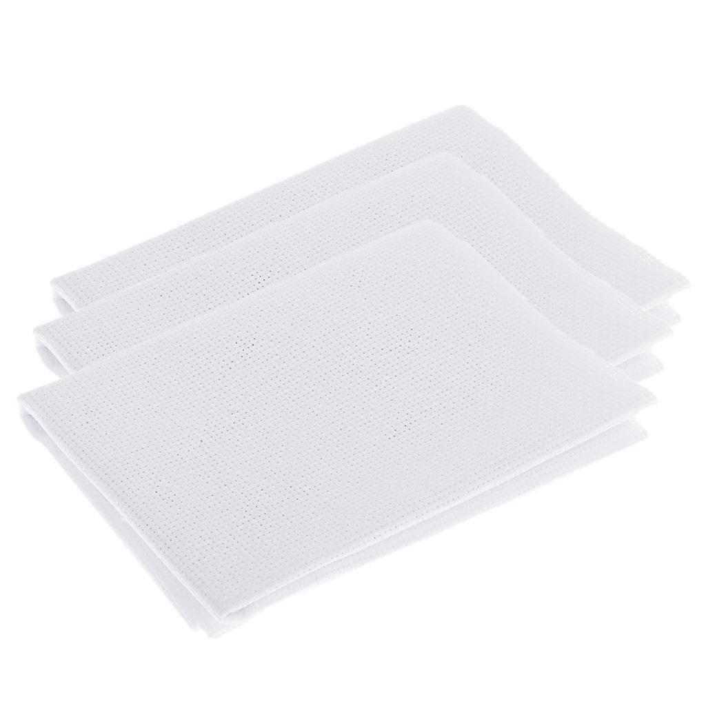 3Pcs White 11CT Cloth Fabric Use for Embroidery