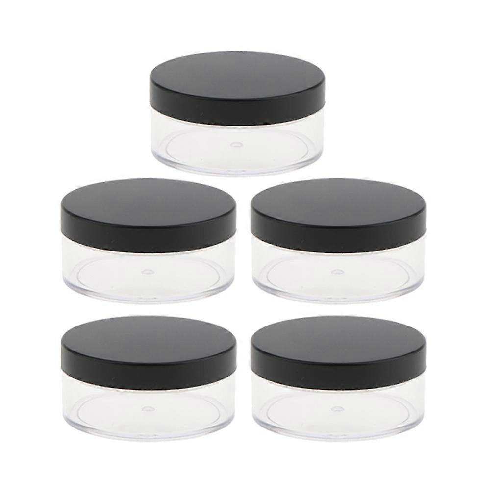 5/Set Empty Loose Powder Blusher Makup Container Case, Plastic Jar Pot Box