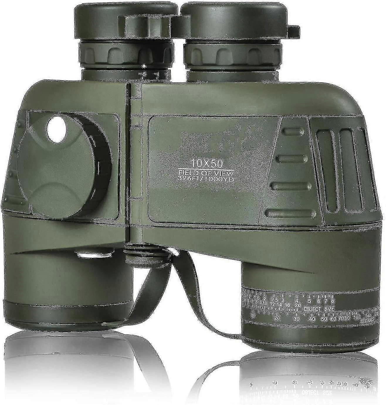 10x50 Waterproof Anti-fog Military Marine Binoculars With Rangefinder And Compass For Navigation, Bo