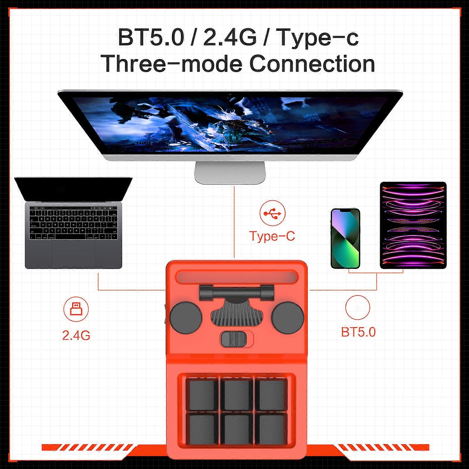 Programming Macro Custom Knob Keyboard RGB 6 Keys Copy Paste Mini ...