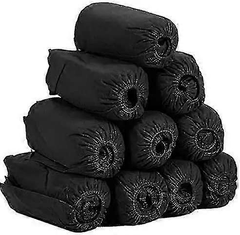 Althee Black Shoe Covers - 100 Pack (50 Pairs) Disposable Boot And Booties | One Size Fits Most