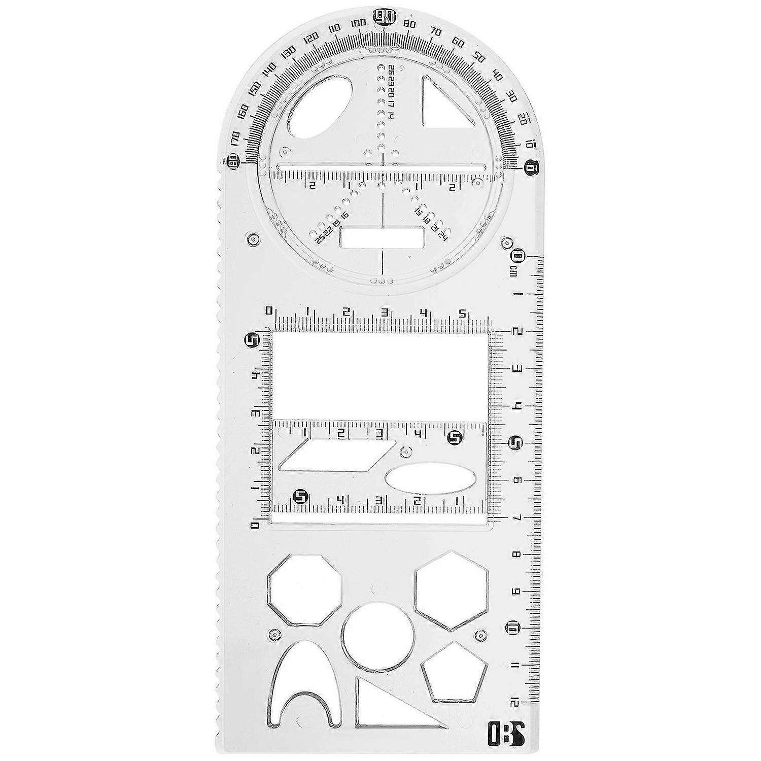 Students Drawing Stencil Multi-functional Engineering Ruler Office School Supply