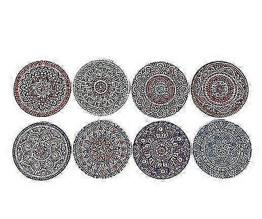 8 יחידות תחתיות לציור יהלומים עם מחזיק, ערכות ציור יהלומים של תחתיות מנדלה DIY למבוגרים מתחילים -ASDF