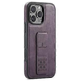 FIERRE SHANN Compatible For iPhone 14 Pro Max Case Kickstand Leather Slim Back Cover