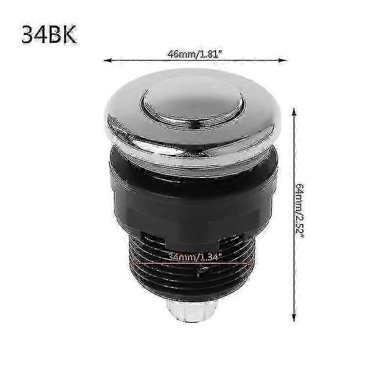 Air Pressure On/Off Switch Push Button for Bathtub Garbage Disposal & Whirlpool Bathtub Disposal