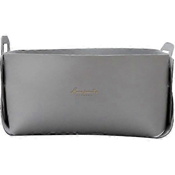 Leatherette storage basket with handle, 14 * 26 * 12.5 cm makeup