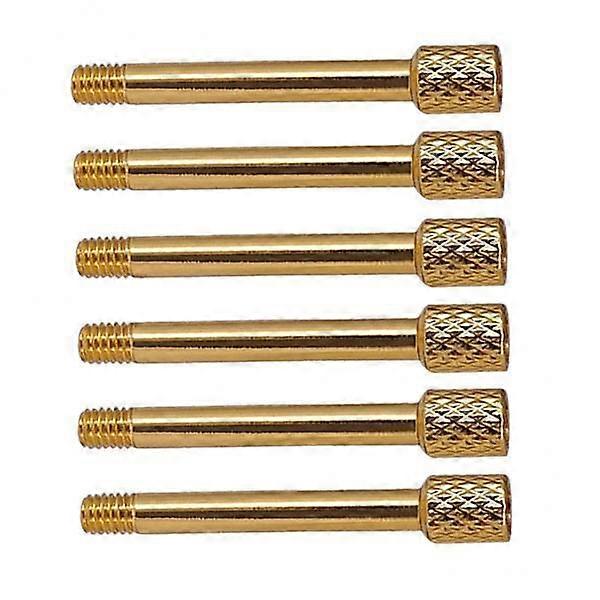 4X 6pcs Golden Electric Guitar Replacement Bridge Saddle String Locking Screws