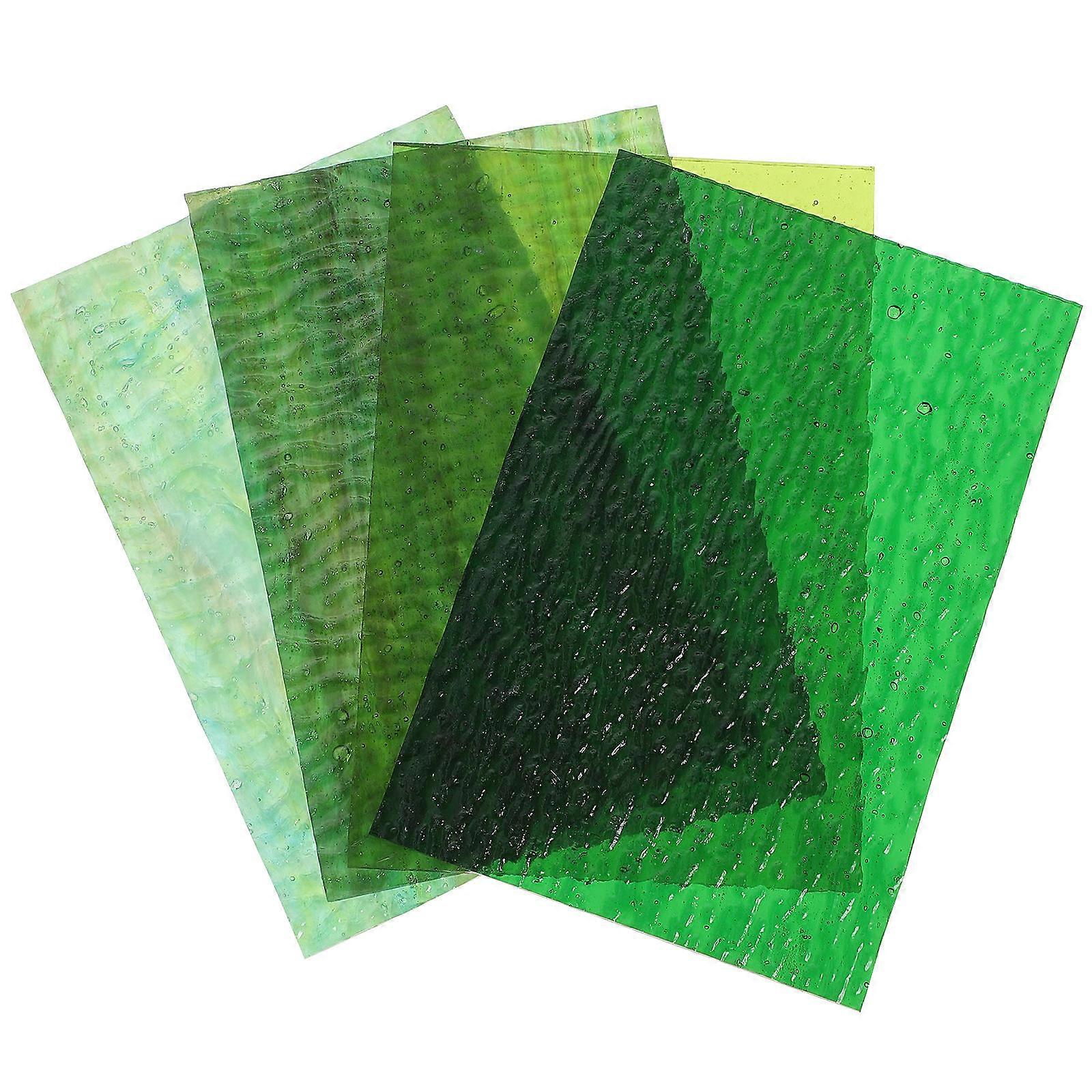 4pcs Stained Glass Sheets for DIY Mosaic Crafts Textured Colored Glass for Handmade Wall Art, Lamp Inlays, and Decor Projects