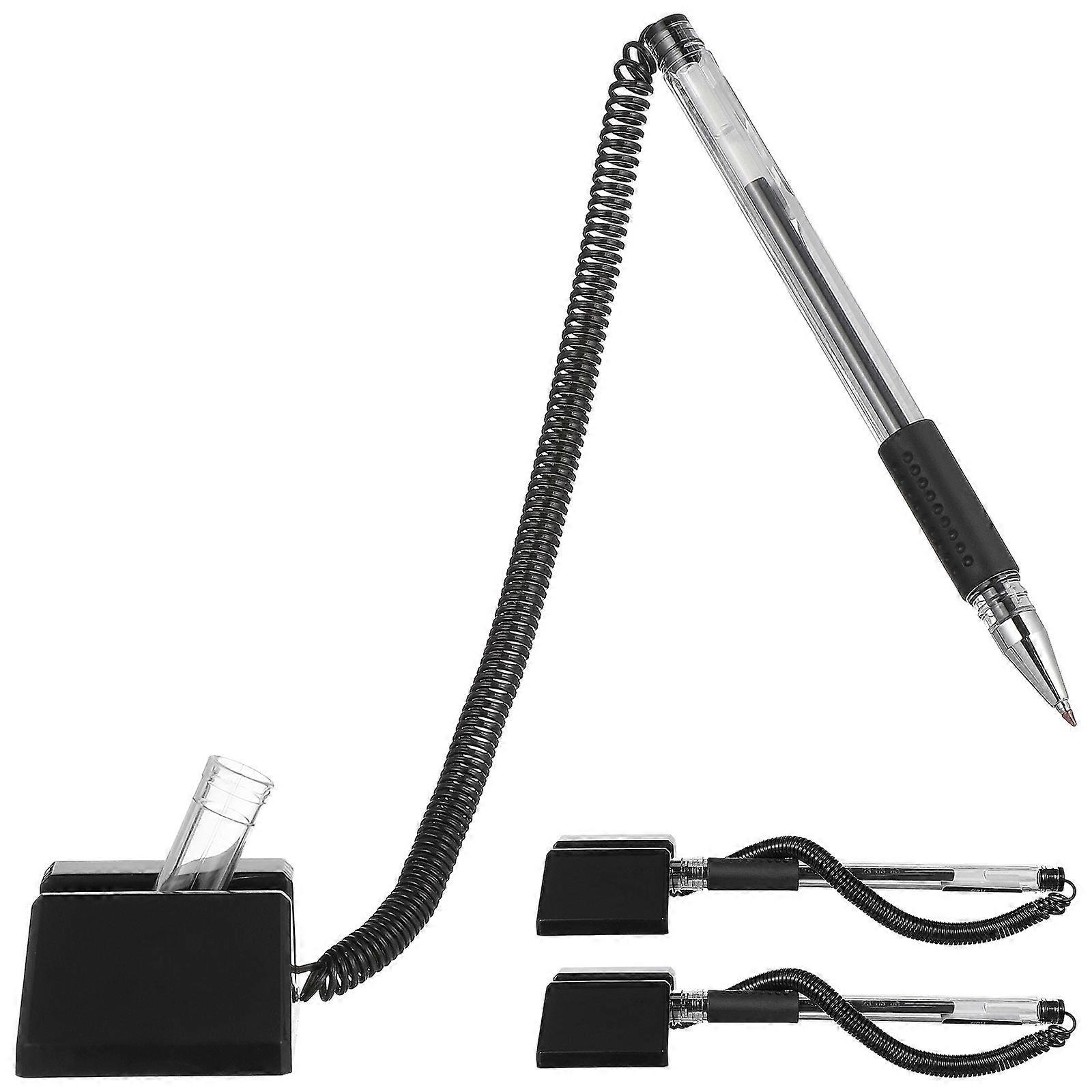 Stick-on Desk Pen with String, Suitable for Multiple Workspaces