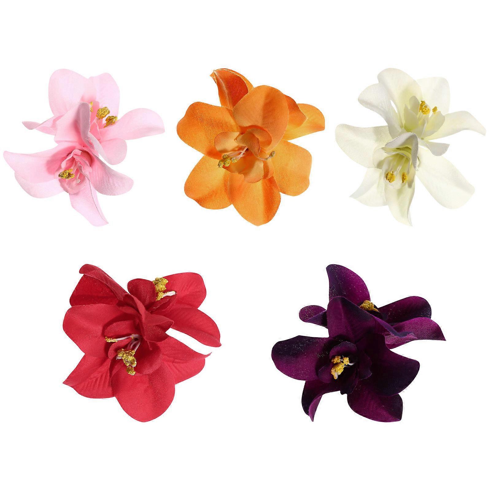 Elegant Artificial Flower Hair Clips, Hawaiian-Inspired for Unique Outfit Pairing