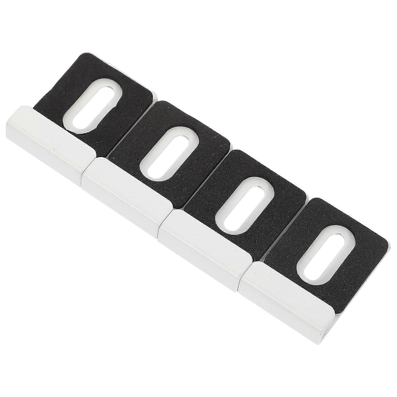 DIYフレームレスミラー取り付けキット用の粘着パッド付き白いステンレス鋼ミラーホルダークリップ